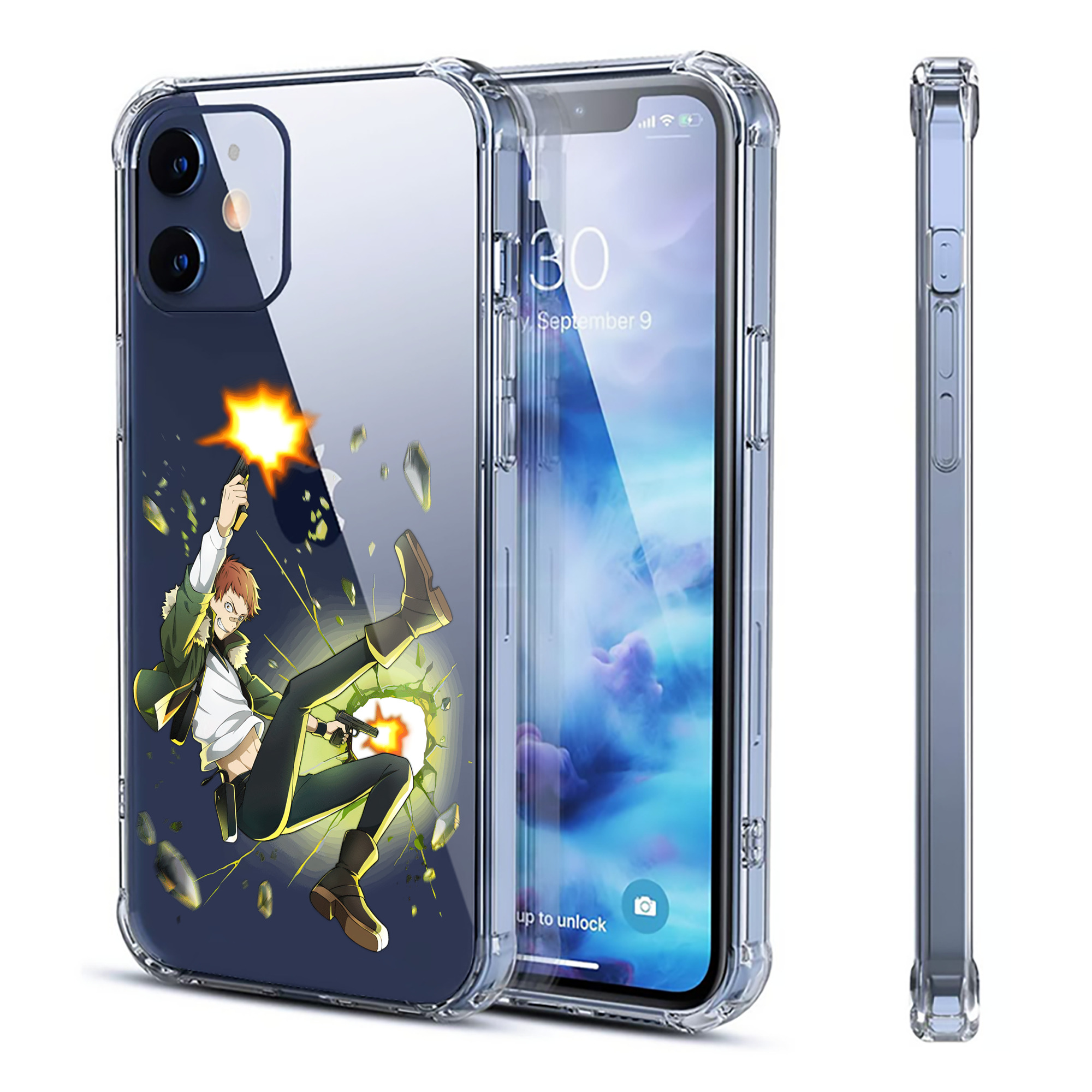 （画像用） 文豪ストレイドッグス Bungo Stray Dogs 【iPhone 12シリーズ対応】透明スマホケース（クリアソフトケース）